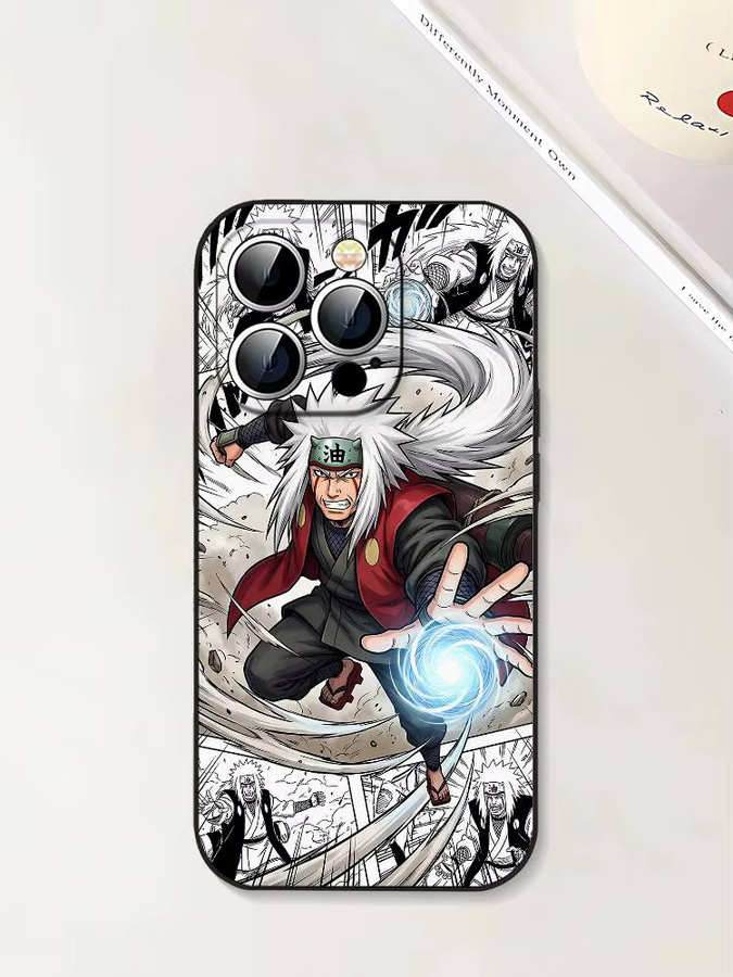Stoßfeste Handyhülle Naruto Jiraiya in Schwarz für Apple iPhone 11 bis iPhone 17 Modelle - Bild 7