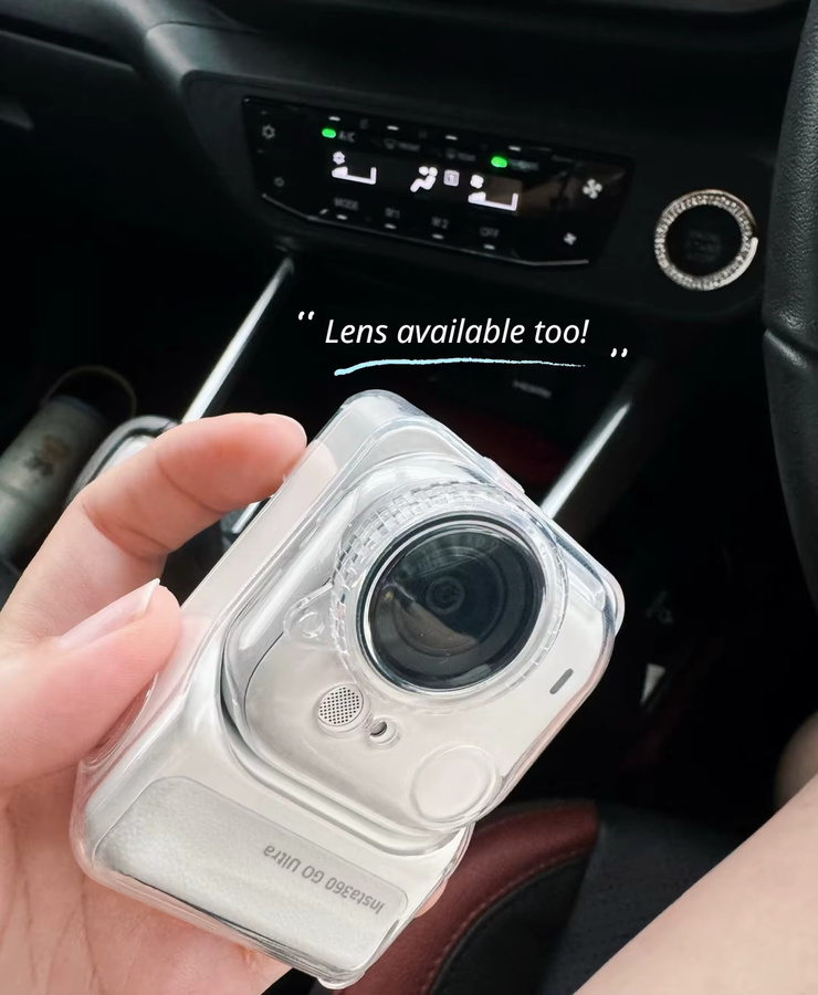 Insta360 Go Ultra TPU Schutzhülle Transparent mit Anti-Verlust-Seil und kratzfestem Objektivdeckel - Bild 3