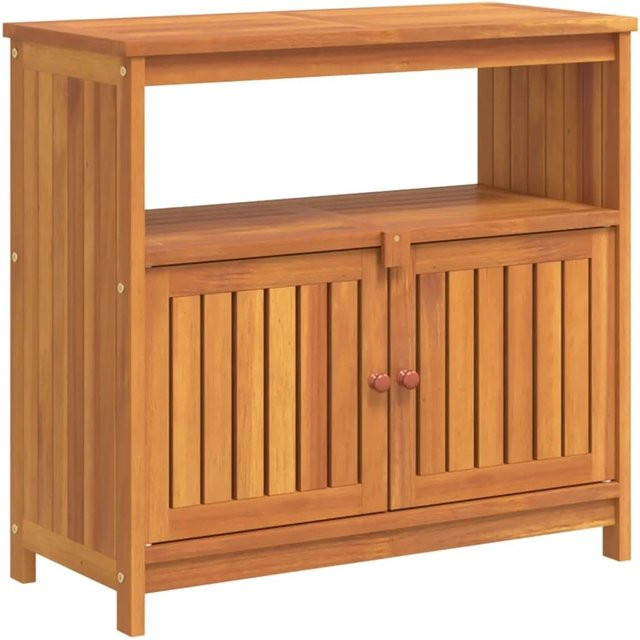 vidaXL Garten-Konsolentisch aus Massivholz Akazie in Braun, B/T/H: 80 x 35 x 75 cm - Bild 1