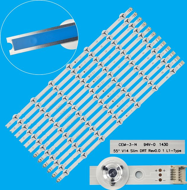 LED-Hintergrundbeleuchtungsstreifen in Weiß für LG TV Modelle 55LB6900 55LB7000 55LB700V 55LB7200 55LB720V 55LB730V 55LB730B 55LB731V 55LB7500 55LB750T, Ersatzteil 6916L-1741A - Bild 1