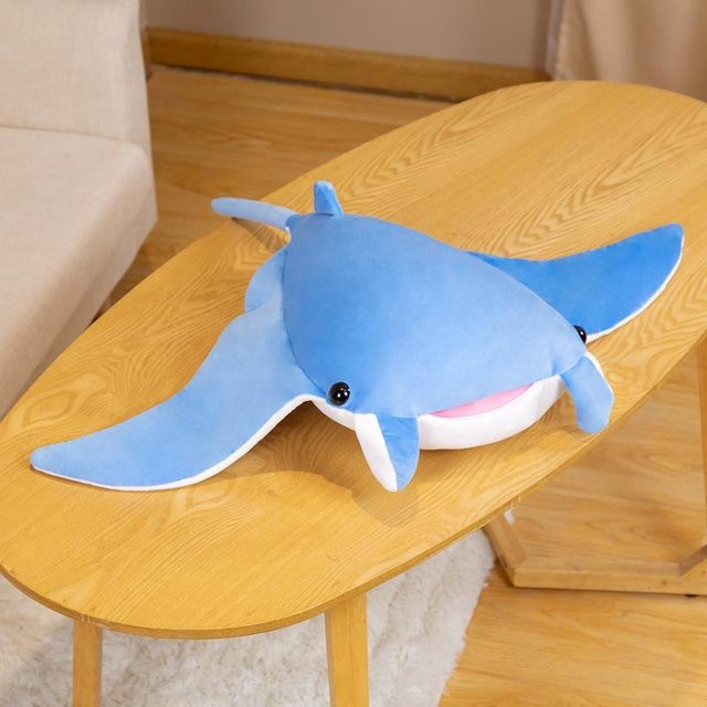Kidsly Manta Ray Plüschtier, blau, 70cm, ab 14 Jahren - Bild 1