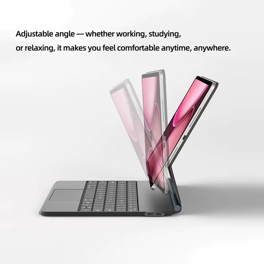 AJIUYU Magic Keyboard mit Trackpad für OPPO Pad 4/4 Pro 13,2 Zoll, Pad 5 Pro 2026 und OnePlus Pad 3/2 Pro 13,2 Zoll, Hülle in Schwarz - Bild 4