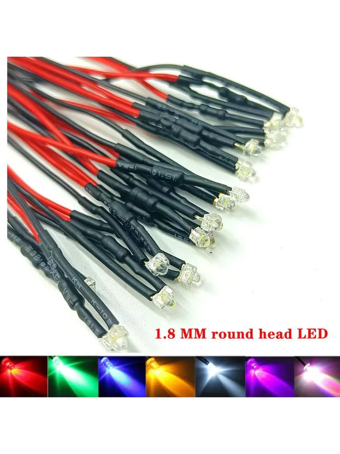 30 Stück TAKEY LED-Glühbirnen transparent, vorverdrahtet mit 20 cm Kabel, DC3V-12V, 1,8 mm bis 2 mm Durchmesser für DIY Heimdekoration - Bild 6