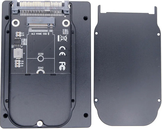 PCIe 3.0 NVMe M.2 auf U.2 Adapterkarte mit SFF-8639 Anschluss für 2,5 Zoll SSDs in Schwarz - Bild 1