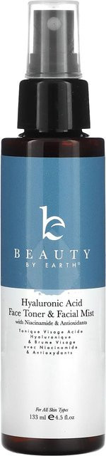 Beauty By Earth Hyaluronsäure Gesichtstoner & Gesichtsspray, 133 ml, Normale Haut - Bild 1