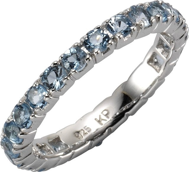 Zeeme Gemstones Ring 925 Silber, Blautopas, Damen - Bild 1