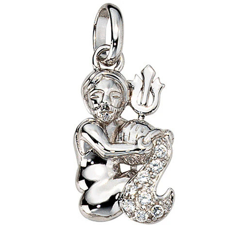 Colfem Anhänger Sternzeichen Wassermann, 925 Silber, Zirkonia, Unisex - Bild 1