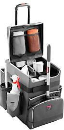 Rubbermaid Quick Cart Medium Reinigungswagen mit Außentaschen, Reißverschlusstasche, Innenfächern und Teleskopgriff, wasser- und ölresistent mit Teflon-Beschichtung - Bild 1