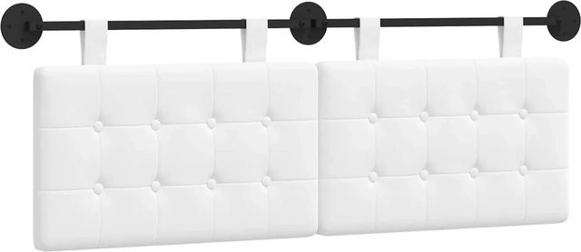vidaXL Wandmontiertes Polsterpaneel in Weiß mit Stoffbezug, B/H/T: 130 x 55 x 5 cm - Bild 1