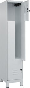 C+P Z-Spind Classic PLUS mit 2 Fächern, Grau, H x B x T: 195 x 40 x 50 cm - Bild 1