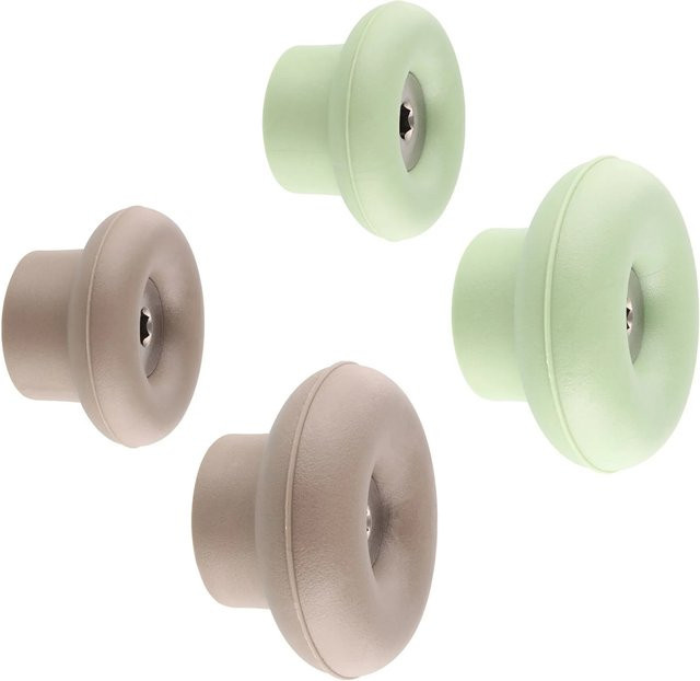 Wagner Wandhaken-Set Dot WH 0220 in Taupe-Pastellgrün, 4 Stück aus Stahl und Elastomer - Bild 1