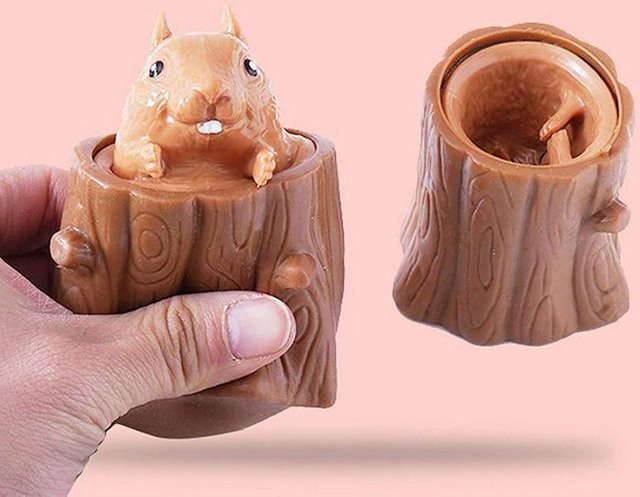 BC Pet Supplies Eichhörnchen Anti-Stress Fidget Spielzeug, Gummi - Bild 1