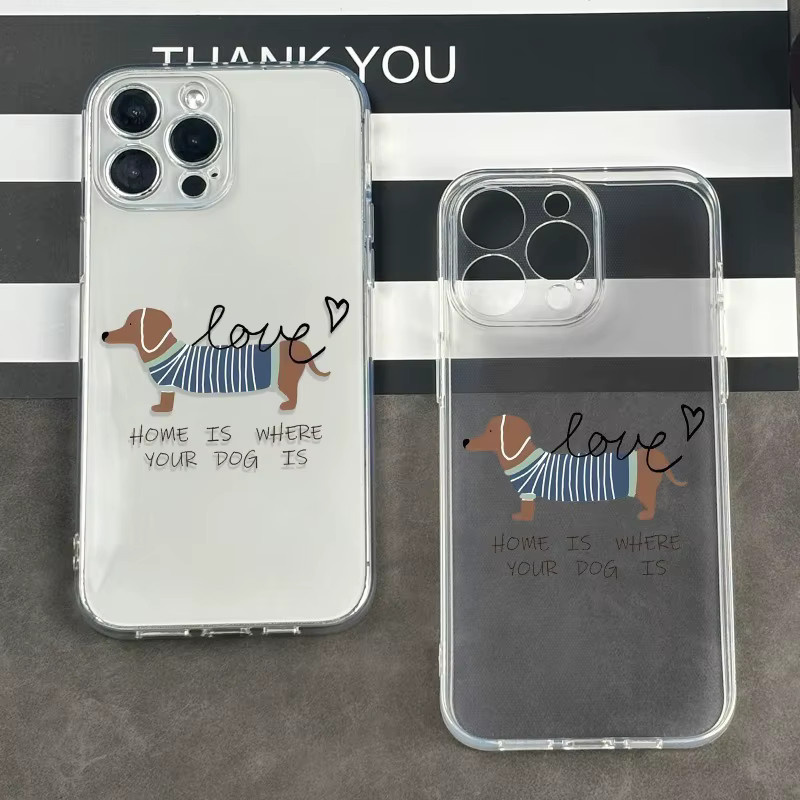 Transparente TPU-Handyhülle mit Dackel-Muster für Apple iPhone 17 16 15 14 13 12 11 Pro Max Plus Mini und XS XR X 7 8 - Bild 2