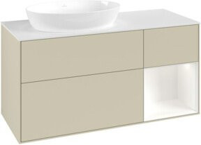 V&B Finion Waschtischunterschrank in Weiß und Grau lackiert, Breite: 120 cm, Tiefe: 50,1 cm, Höhe: 50,1 cm - Bild 1