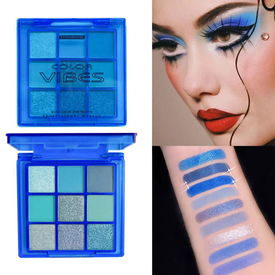 eelhoe Lidschatten-Palette Blue Blood, 9 Farben, matt & glänzend, Unisex - Bild 3
