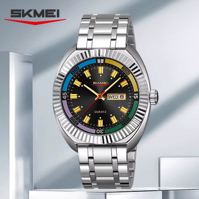 SKMEI Armbanduhr, Quarz, Edelstahl, Bunt, Herren - Bild 2