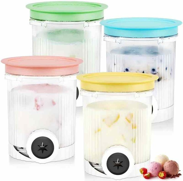 4er-Pack Swirl Pints Cups für Ninja NC701 und NC700 Soft Serve Maker - Bild 1