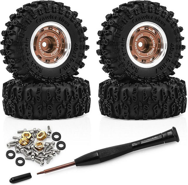 Axial Beadlock-Räder & -Reifen, 4-teiliges Set, 0,7 Zoll (40 mm) - Bild 1