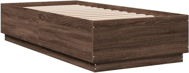 vidaXL Bettgestell in Eichen-Optik, Braun, B/T/H: 90 x 200 x 40 cm - Bild 1