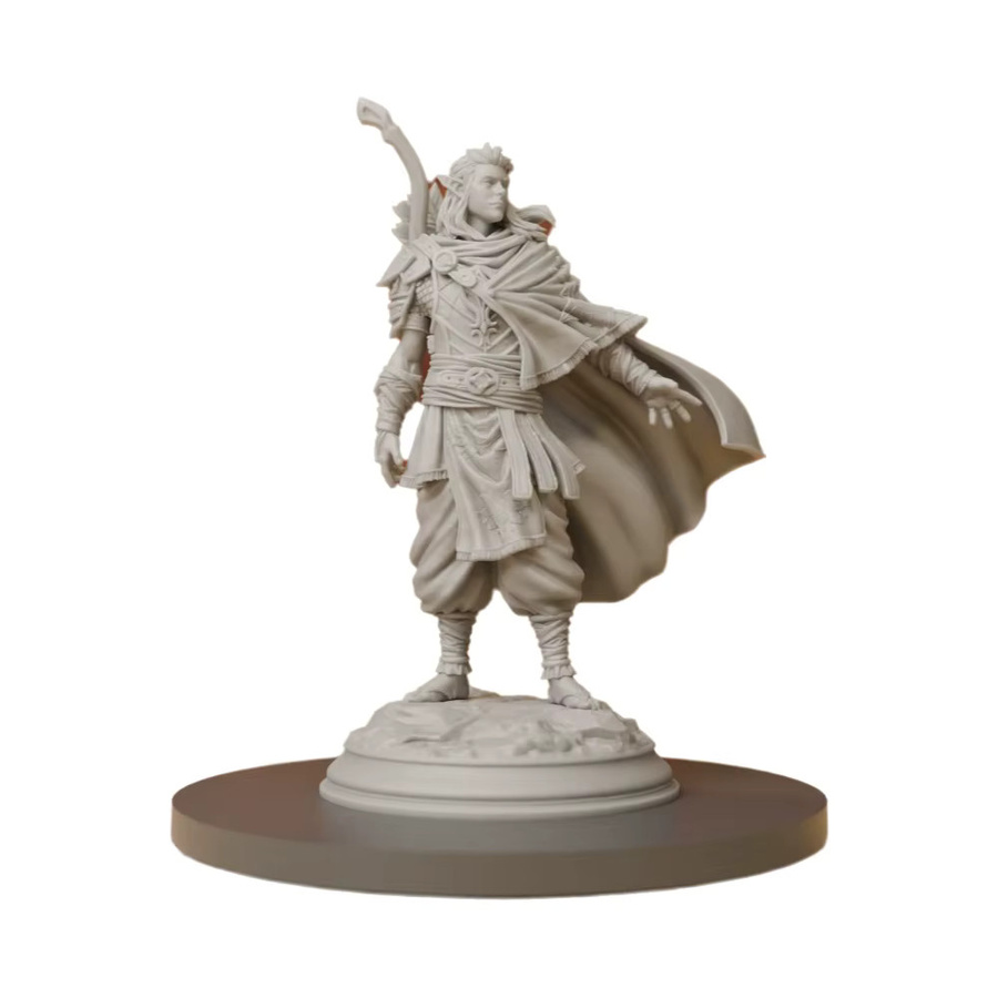 HENGSHI Sonnenelfen-Ranger-Tracker-Miniaturen, DND Pathfinder, Mini-Figur, Grau, Unlackiert - Bild 2