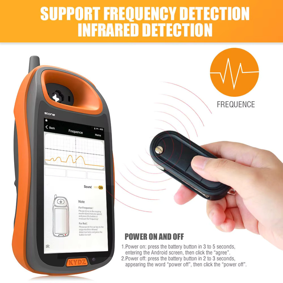 YIQIXIN Smart Key Programmierer für KYDZ Chip mit NXP Smart Card-Erkennung und Diebstahlsicherung in Orange - Bild 5