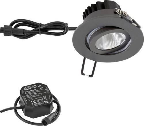 EVN LED-Einbauleuchte PC650N61640 in Anthrazit mit 6W und IP65 Schutzklasse - Bild 1