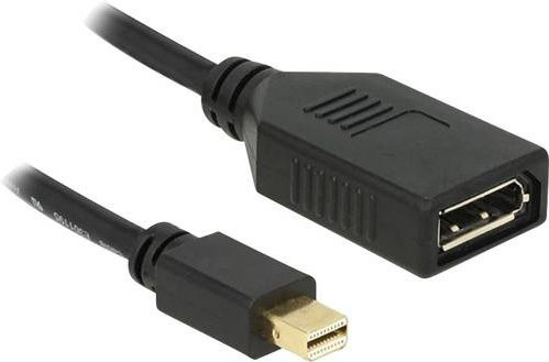 Delock Mini-DisplayPort auf DisplayPort 1.4 Adapter in Schwarz für 8K Auflösung - Bild 1