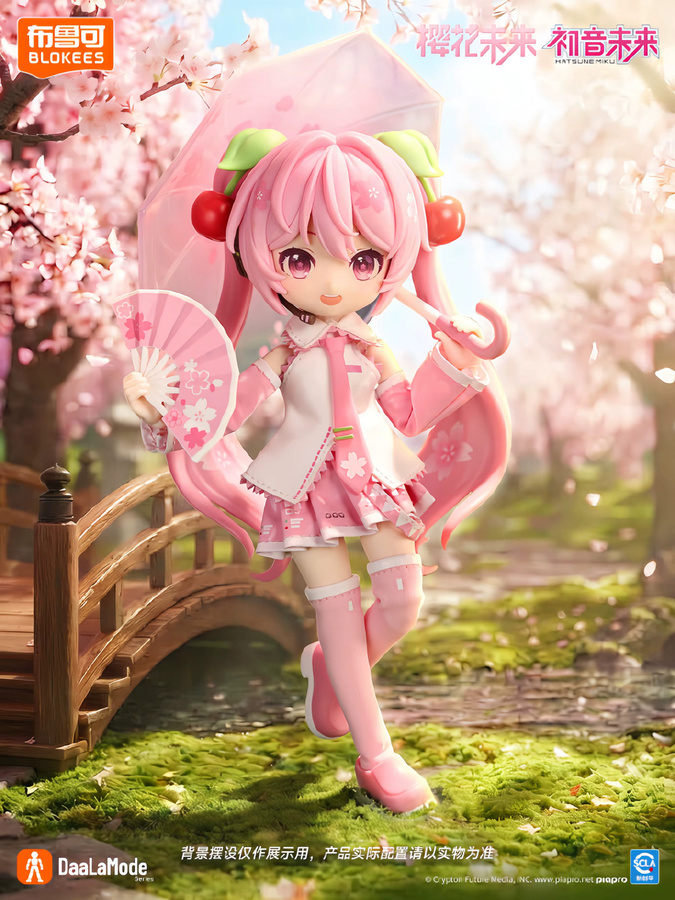 BLOKEES Hatsune Miku Anime Figur Montage Modell aus PVC Wunder Kirschblüte Zukunft Serie - Bild 2