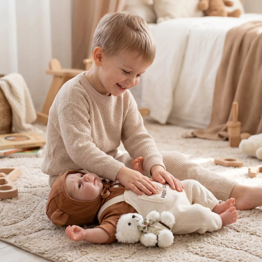 NPK Kobi Bebe Reborn Puppe, 19 Zoll, Weiche Berührung, Realistische Neugeborenen-Puppe - Bild 2