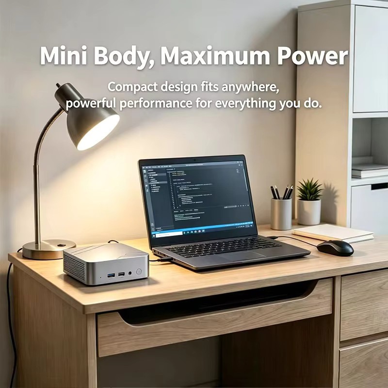 Leichtgewichtiger Mini-PC mit Intel Core N150, 16GB RAM und 512GB bis 2TB SSD, WiFi 6 und Bluetooth 5.2 für 4K-Video und Gaming - Bild 2