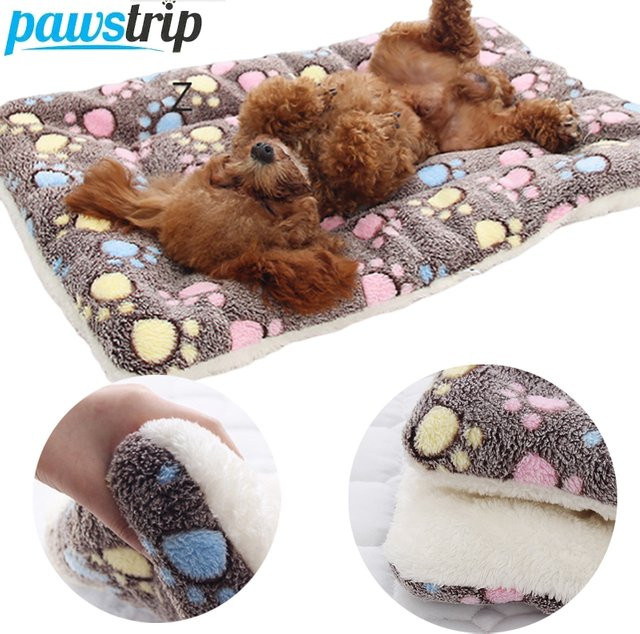 Pawstrip Hundebett aus Mikrofaser, warme und isolierte Hundeschlafmatte für kleine, mittelgroße und große Hunde, braun/mehrfarbig, B/T/H: 82 x 62 x 25 cm - Bild 1