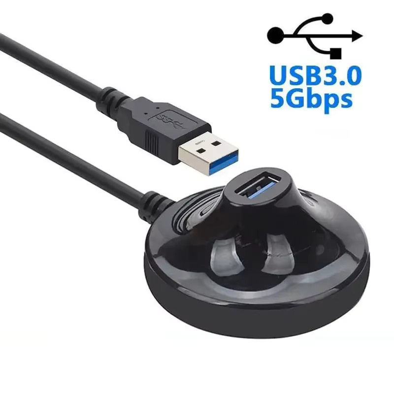 BSN USB 3.0 Verlängerungskabel mit Sockel, männlich zu weiblich, Schwarz, Länge: 1,5 m - Bild 2