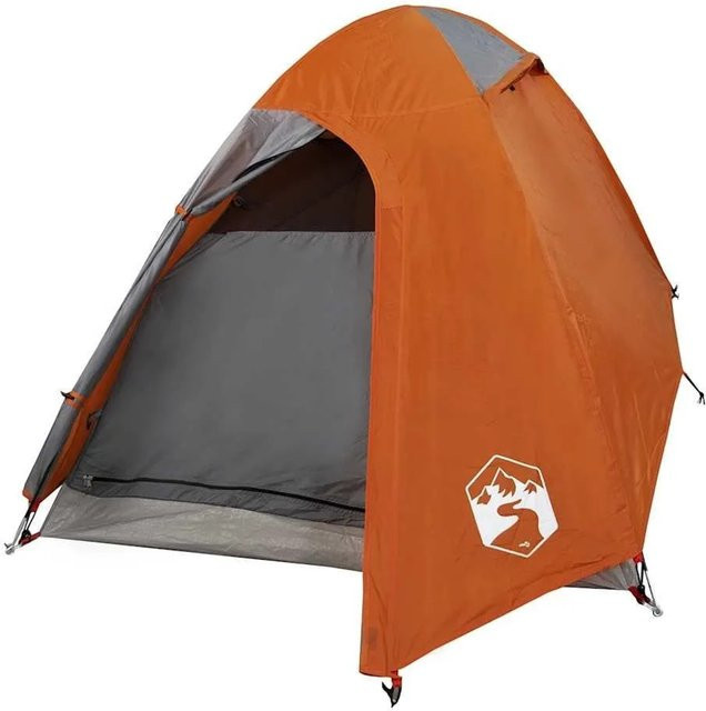 vidaXL Kuppel-Campingzelt für 2 Personen in Orange, wasserdicht aus Polyester - Bild 1
