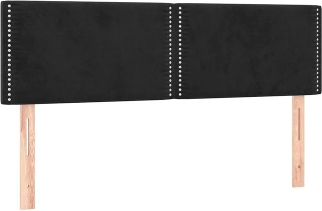 Set aus 2 Kopfteilen vidaXL in Schwarz aus Samt, B/T/H: 72 x 5 x 78/88 cm - Bild 1