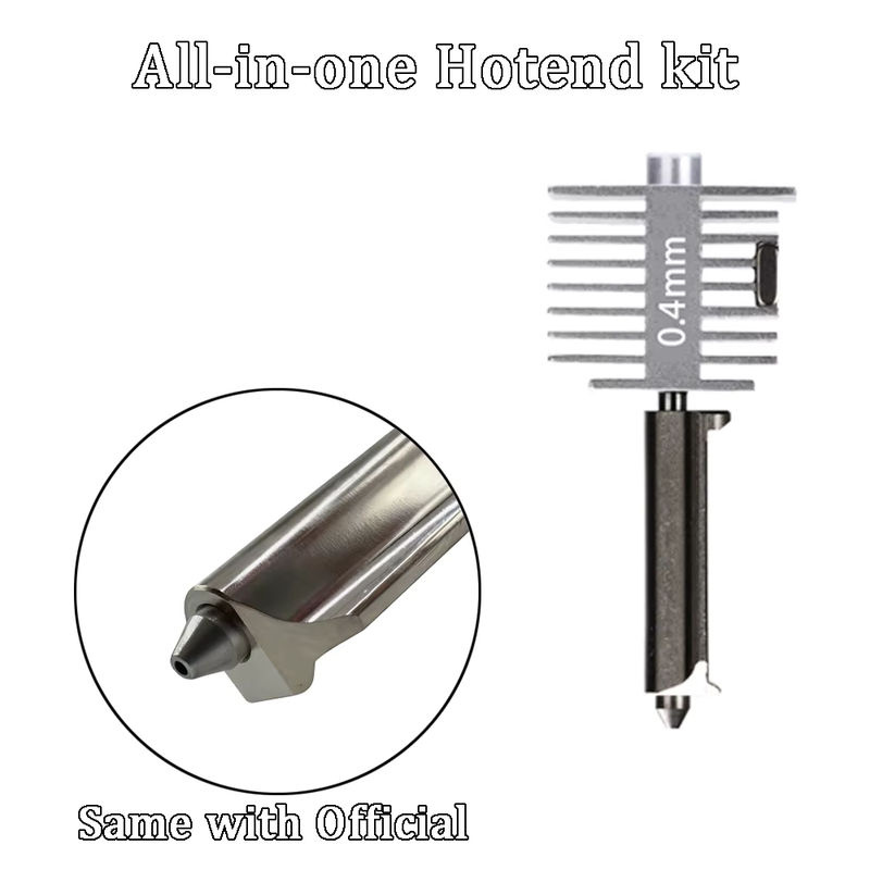 Bambu Lab Hotend-Kit für A1 und A1 Mini mit gehärteten Stahl-Düsen in 0,2 mm, 0,4 mm, 0,6 mm und 0,8 mm in Silber - Bild 4