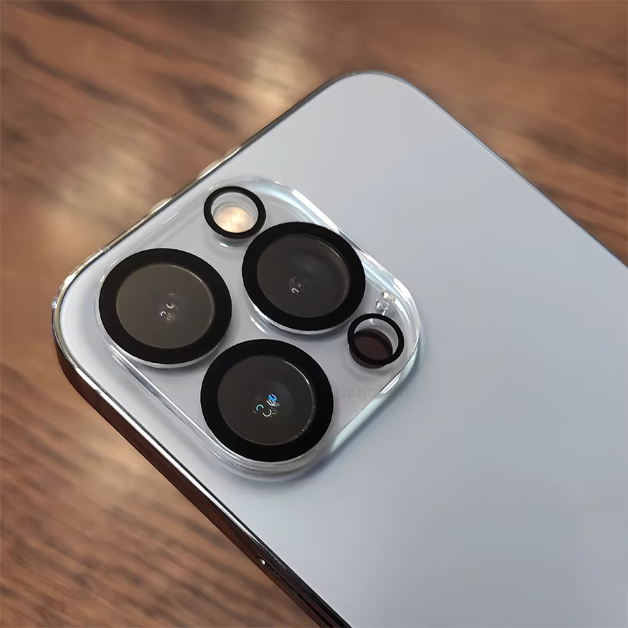 DIXSG 5er Set Kameralinsen-Schutz aus gehärtetem Glas für iPhone 17 16 15 14 13 Pro Max Plus Mini in Schwarz - Bild 3