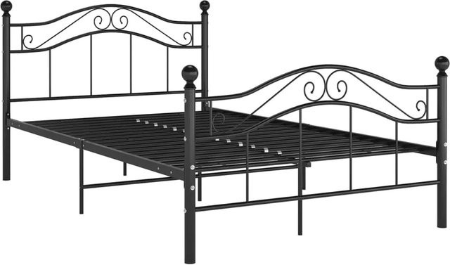 vidaXL Bettrahmen aus Metall in Schwarz, B/T/H: 120 x 200 x 127 cm - Bild 1