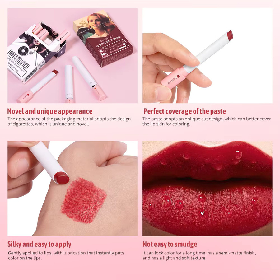 lakerain Lipgloss-Set, 4 Farben, mattes Finish, 4-teilig - Bild 2