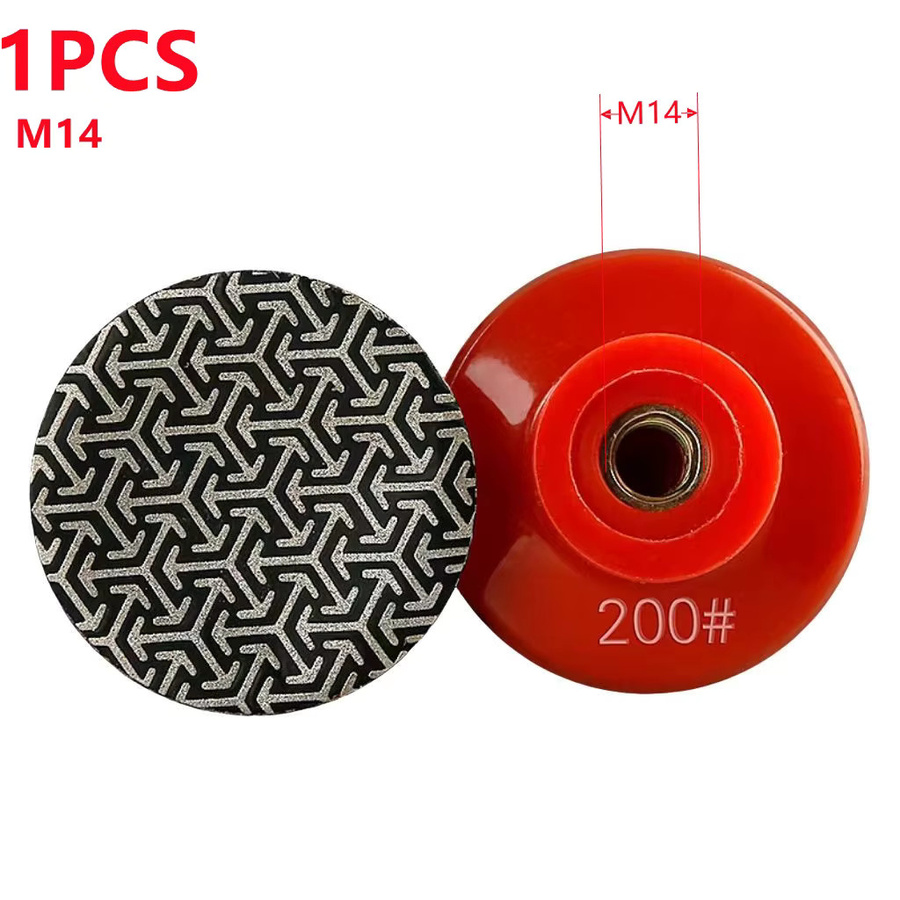 Diamant-Polierpad mit M14 Gewinde für Winkelschleifer, 50 mm Durchmesser, zur Politur von Fliesen, Glas, Beton, Stein und Metall - Bild 2