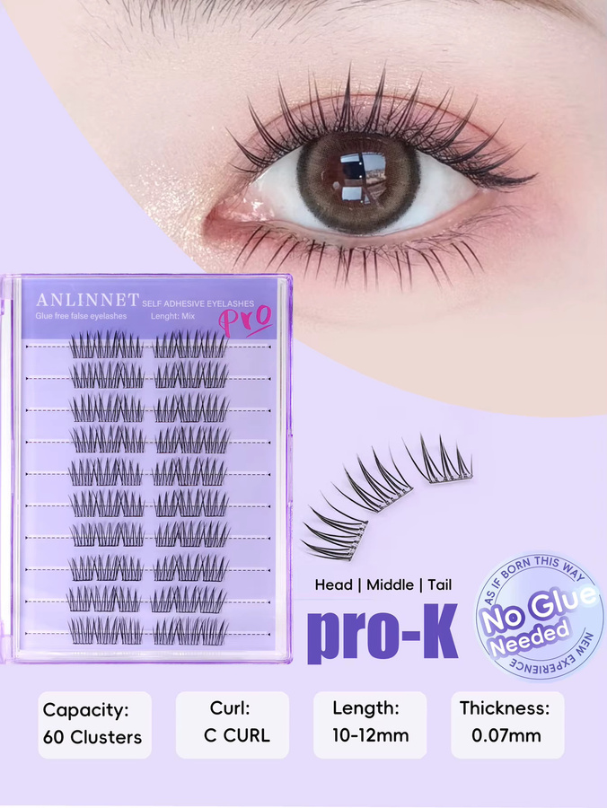 zhonghuirong Wimpern-Cluster, 120 Stück, natürlich, Unisex - Bild 2