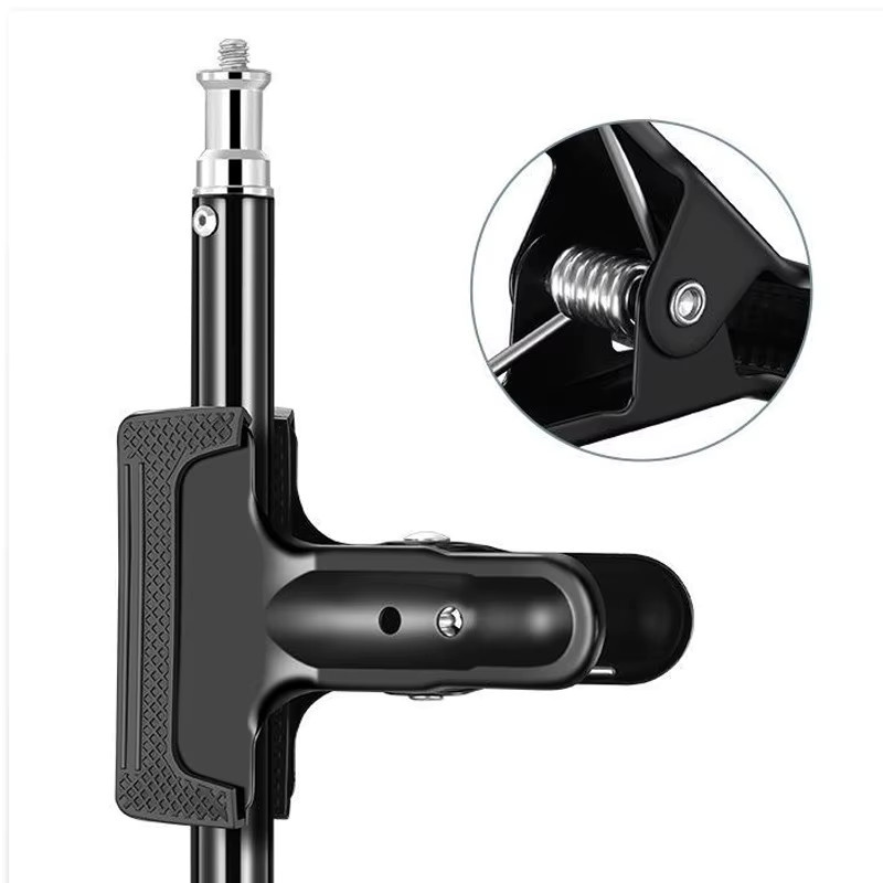 DIXSG Kamera Metall Clip Klemme mit 360-Grad-Drehkugelkopf und 1/4 Zoll Schraube für Action Kameras in Schwarz - Bild 3