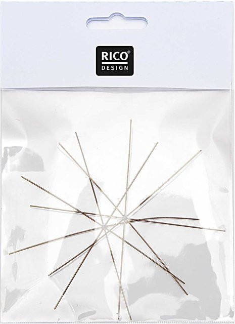 Rico Design Drahtstern Anhänger aus Metall in Messing, 2 Stück, Durchmesser: 5 cm - Bild 1