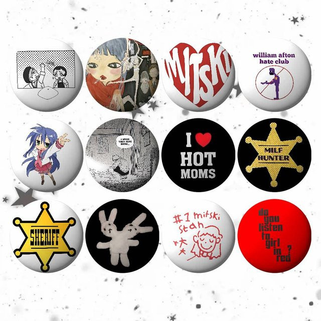 bilibili Pin Button, Cartoon Anime Charaktere, Weißblech, Rund - Bild 1