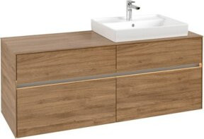 V&B Waschtischunterschrank Collaro mit LED-Beleuchtung, B/H/T: 140 x 54,8 x 50 cm - Bild 1