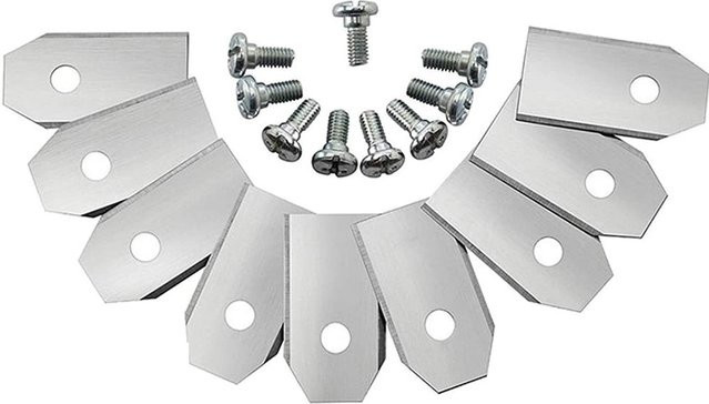 30 Stück Edelstahlklingen Ersatzteile für Husqvarna Automower und Gardena Rasenmäher, 0,7 mm, Silber/Gold - Bild 1