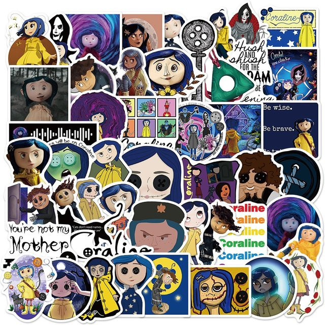 GOGOTU Coraline & die Geheimnis Tür Aufkleber, 50-teiliges Set - Bild 1