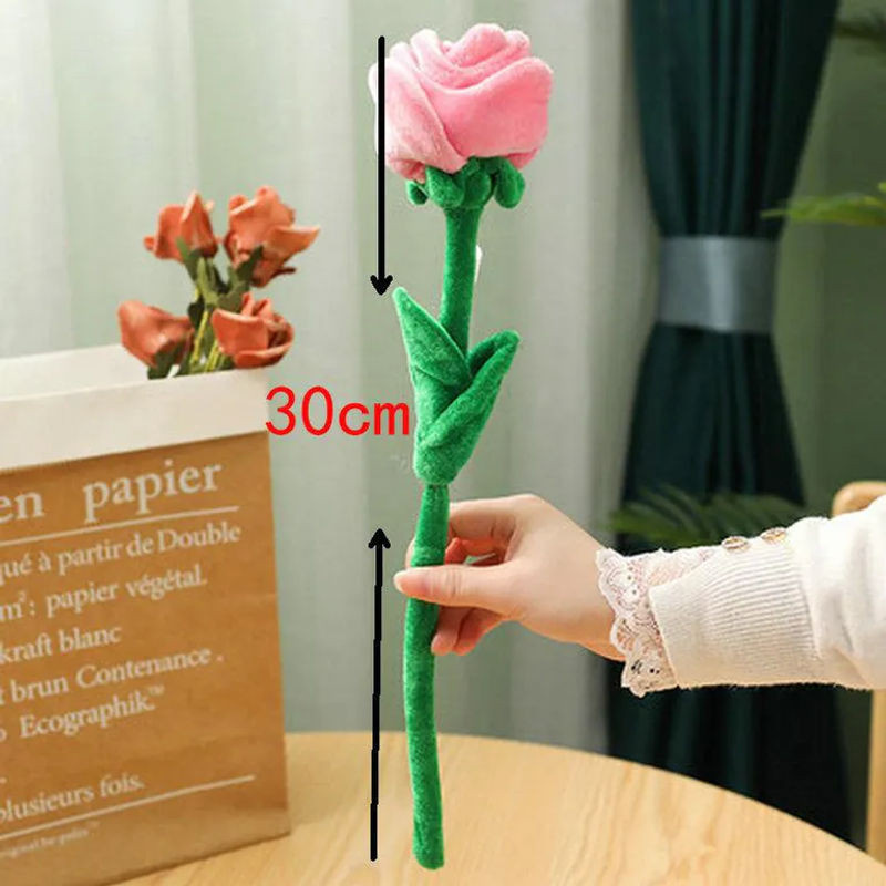 Kidsly Plüsch Spielzeug Rose Blume als kreative Vorhang Schnalle in Rosa, Höhe: 85 cm - Bild 1