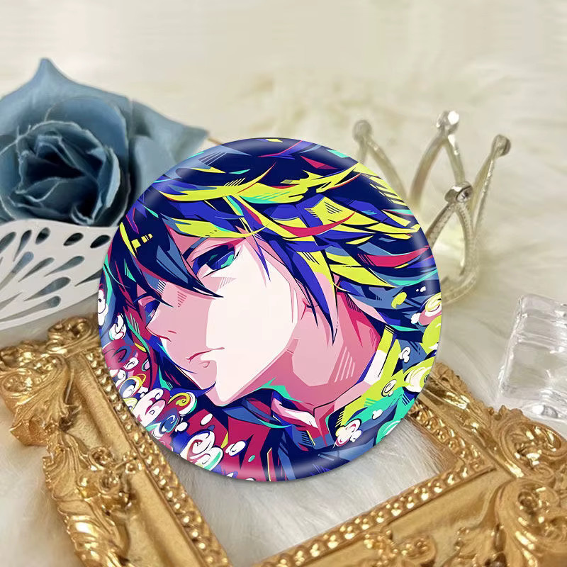 Bandai Demon Slayer Tomioka Giyuu Anime Charakter Abzeichen, Zubehör, Metall, Bunt / Mehrfarbig - Bild 2