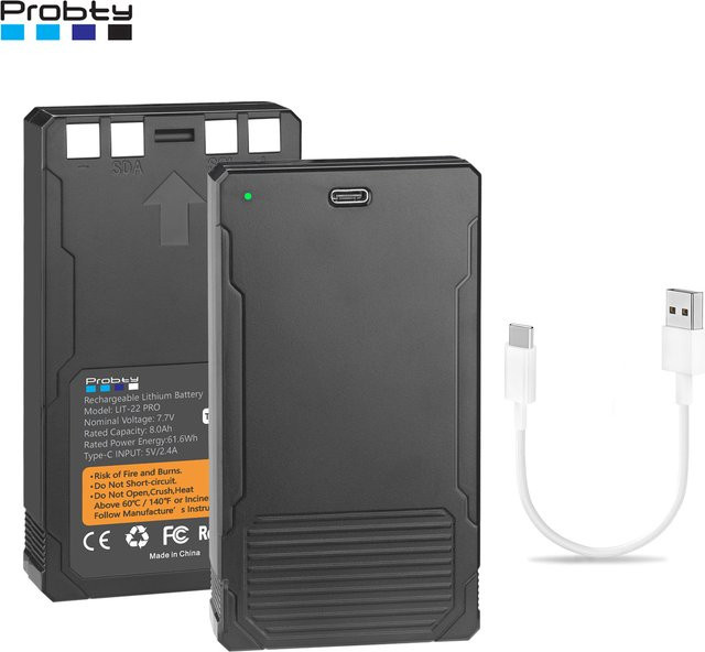 SPYPOINT LIT-22 Pro Akku mit 8,0 Ah und USB-C-Schnellladung in Schwarz für Flex-M, Flex G-36, Flex-Plus und Flex-S - Bild 1