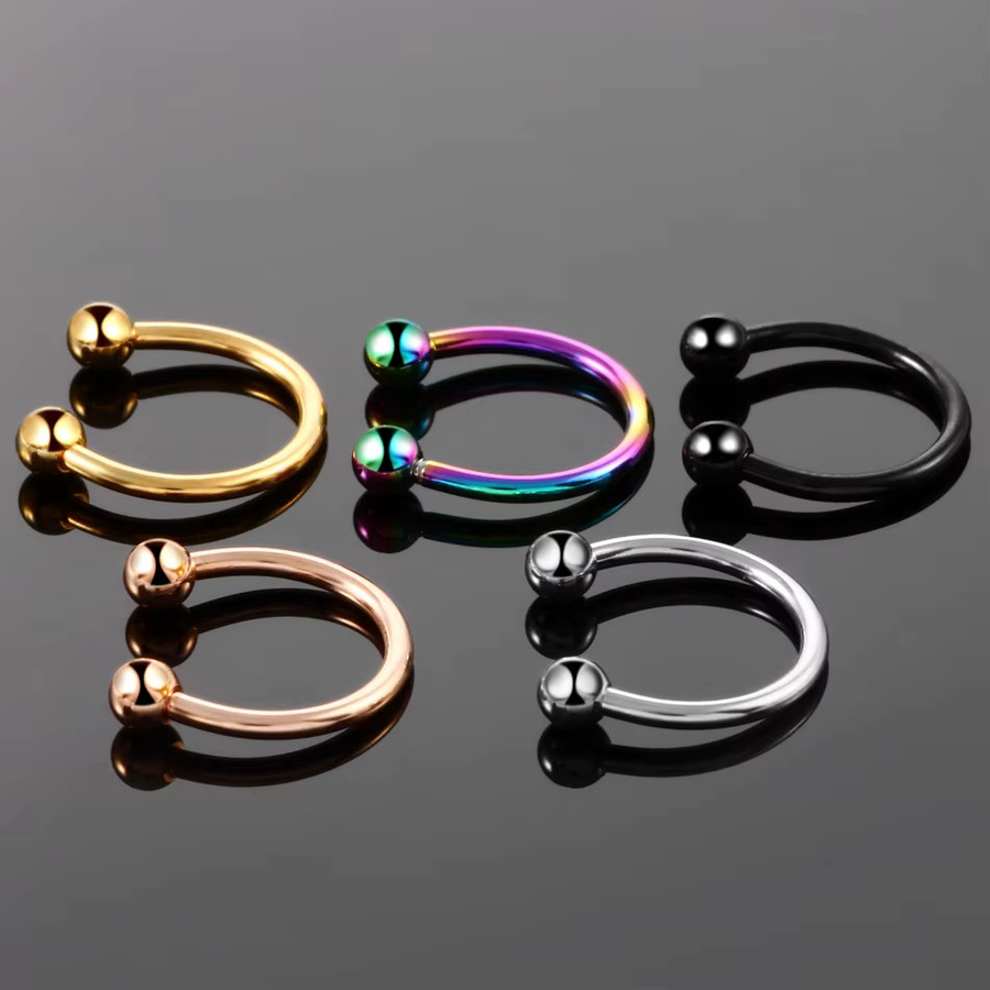 SWANJO Septum Piercing Nasenring, Titan, Hufeisenring, Unisex - Bild 3